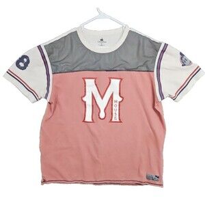 Disney M Mickey 1928 Red White and Black Mesh Double Sided T-Shirt XL